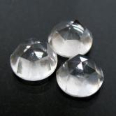 Old Style Rose Cut Cabs! Natural White Quartz Brazil GLI