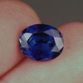 Deep Royal Blue Lab Grown Sapphire Corrundum GLI