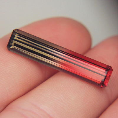 USA Cut Rare Colors Bi Color Tourmaline 12.35 ct  Litnon.com