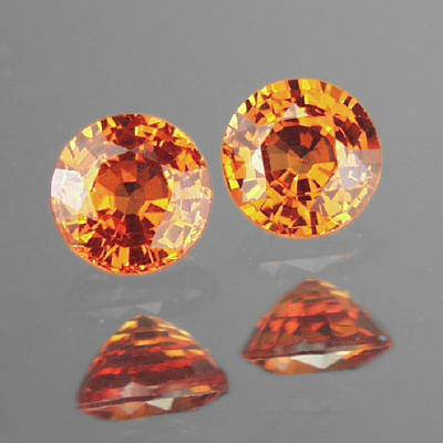 Color and Fire Gem Orange Mandarin Garnet Pair  Litnon.com