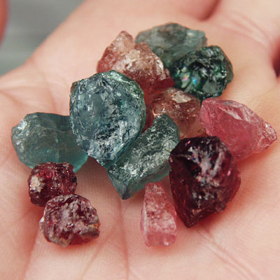 Color Mixed Tourmaline Rough Lot Namibia 88.21 ct  Litnon.com