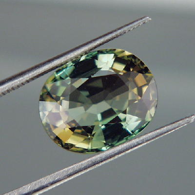 Dichroic Blue Green and Gold Tourmaline Tanzania 4.02 ct  Litnon.com