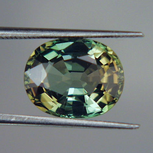 Dichroic Blue Green and Gold Tourmaline Tanzania 4.02 ct  Litnon.com