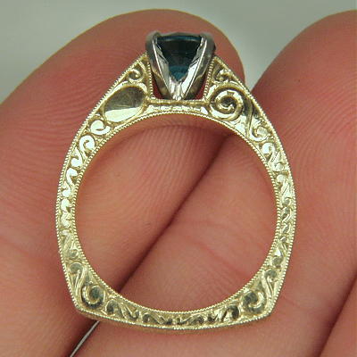 Beautiful Blue Indicolite Tourmaline Lds Ring 18kt  Litnon.com