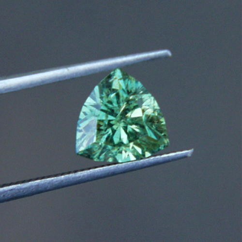 USA Cut Fine Green Demantoid Garnet Trillion 1.29ct Litnon.com