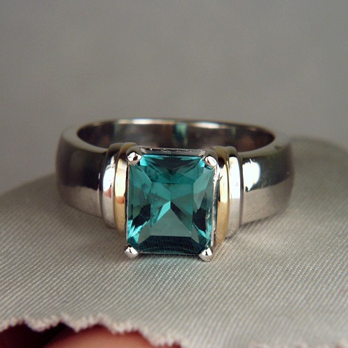 USA Cut Beautiful Neon Blue Oyo Tourmaline Ring  Litnon.com