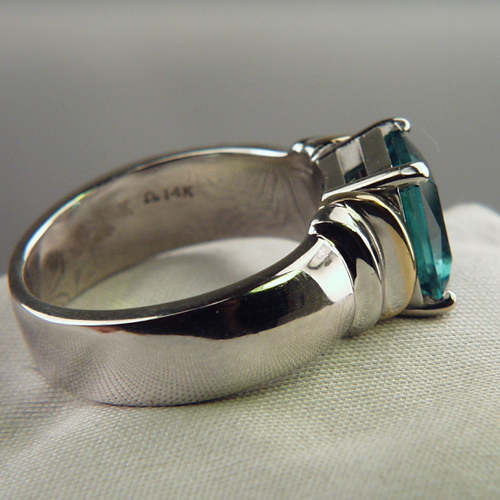 USA Cut Beautiful Neon Blue Oyo Tourmaline Ring  Litnon.com