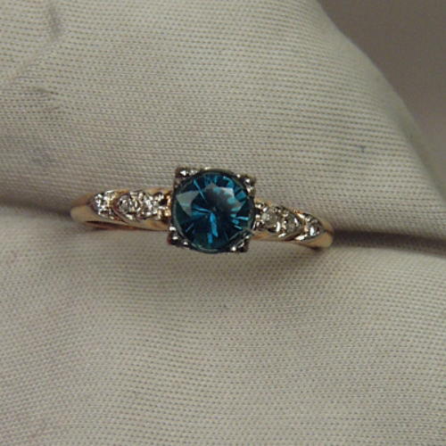NR Vintage 14 kt Indicolite Blue Tourmaline Ring  Litnon.com
