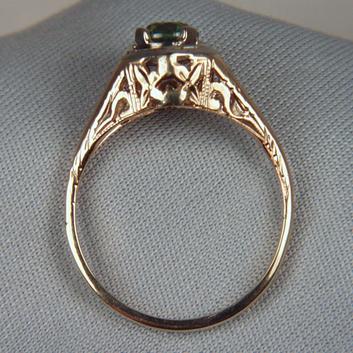 Antique 18kt Gold Russian Demantoid Garnet Ring  Litnon.com
