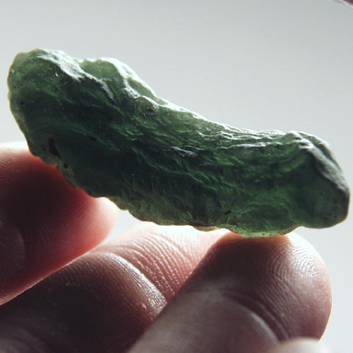 Rare Shape Besednice Czech Moldavite Rod Specimen  Litnon.com