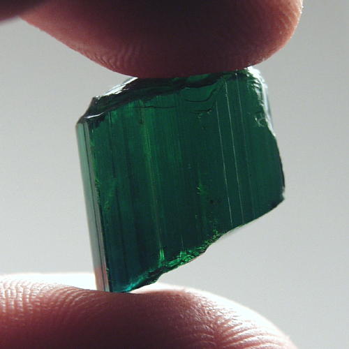 Big Fine GreenTourmaline Facet Rough Namibia 27.61 ct Litnon.com