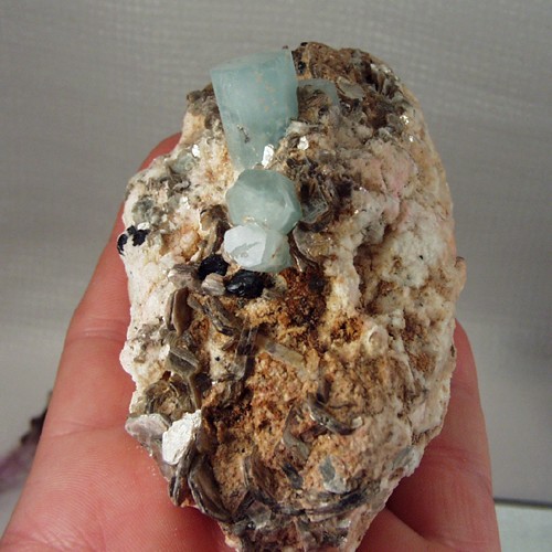 Collectors Quality Big Aquamarine and Muscovite Specimen Pakistan  Litnon.com