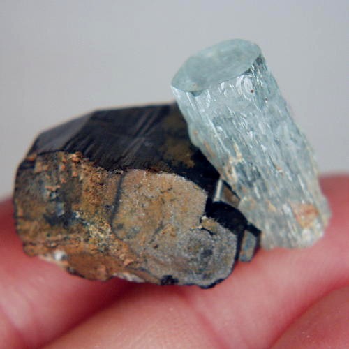 Blue Aquamarine Schorl Tourmaline Specimen Namibia  Litnon.com