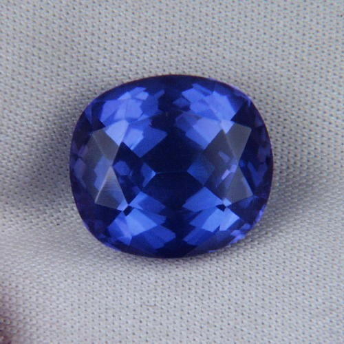 Color and Quality Cushion Cut Blue Tanzanite 7.01ct  Litnon.com