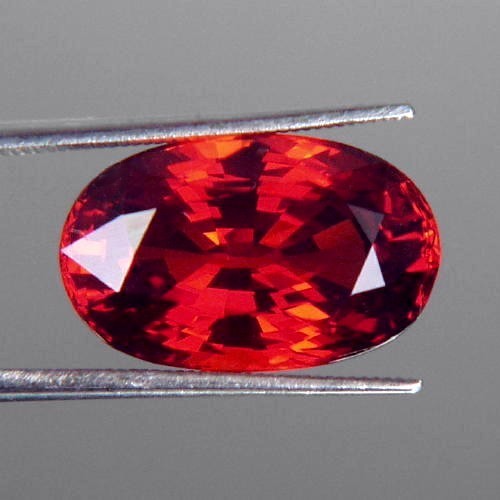  Color and Fire Big Red Spessartite Garnet 8.06ct GLIX Litnon.com