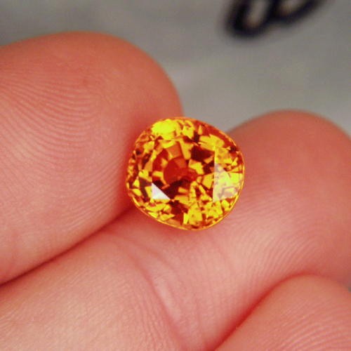 Color and Fire Certified Gem Orange Mandarin Garnet 6.62 Litnon.com