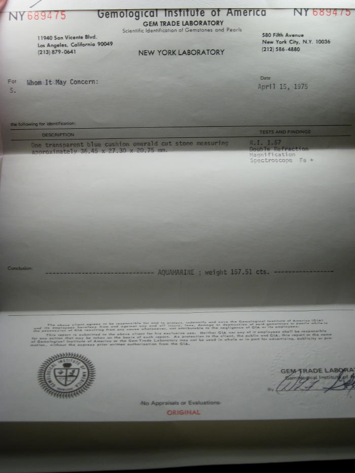 Huge Museum True Santa Maria Brazil Aquamarine 157ct  Litnon.com