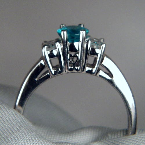 True Brazil Paraiba Tourmaline Platinum Diamond Ring  Litnon.com