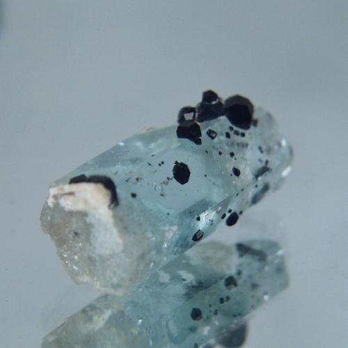 Blue Teminated Aquamarine - Schorl Crystal Namibia  Litnon.com