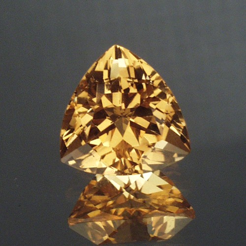 Top Cut Natural Golden Citrine Trillion Brazil 9.2ct GL Litnon.com