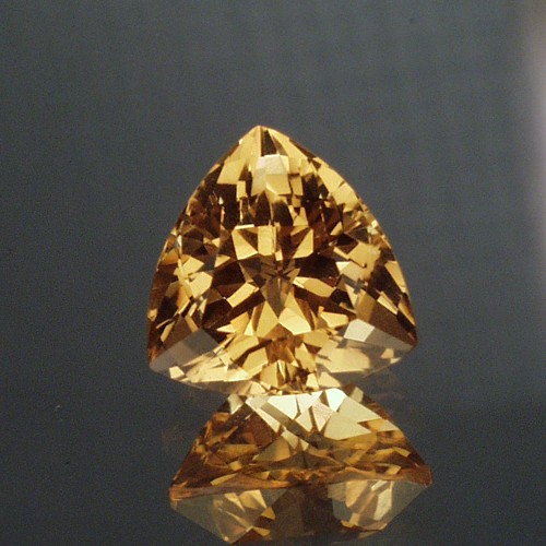Top Cut Natural Golden Citrine Trillion Brazil 9.2ct GL Litnon.com