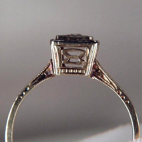 Antique ~ Vintage 14 kt European Cut Diamond Ring  Litnon.com