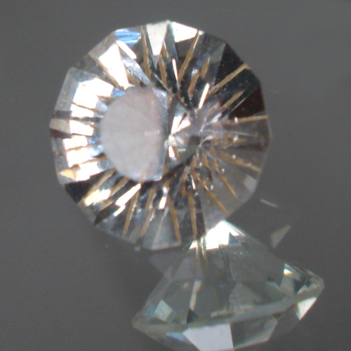Ultra Rare Brilliant Gem Euclase and Rutile Needle  Litnon.com