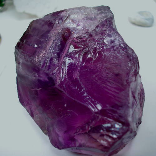 Big and Clean Amethyst High Facet Rough Brazil 320ct  Litnon.com