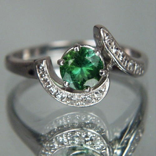 NR Bright and Pretty Tourmaline Diamond Ring 14 kt  Litnon.com