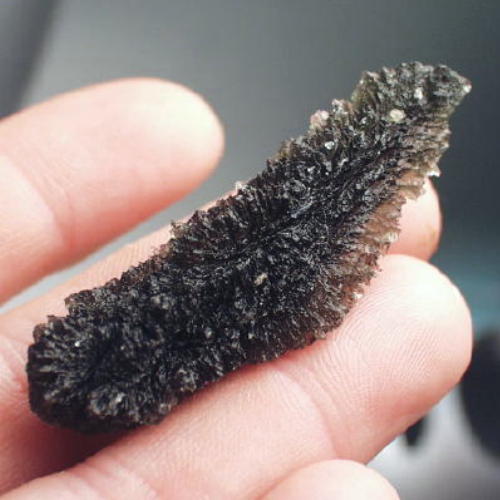 Rare Shape Besednice Czech Moldavite Rod Specimen  Litnon.com