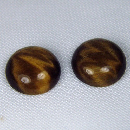 Special Quality Tiger Eye Cabochon Pair 12 mm  Litnon.com