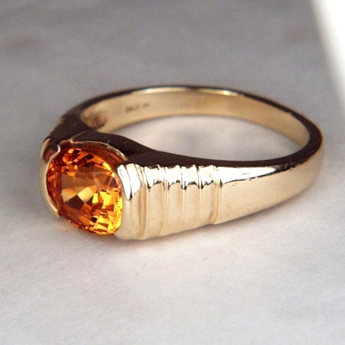 Neon Orange Best Mandarin Garnet 14 kt Ring  Litnon.com