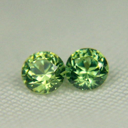 Brilliant Top Cut Russian Demantoid Garnet Pair  Litnon.com