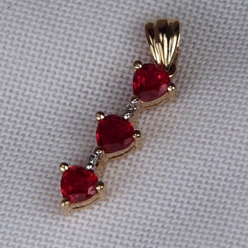 Quality Natural South East Asia Ruby Heart Pendant Litnon.com