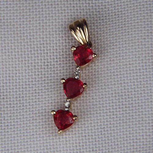 Quality Natural South East Asia Ruby Heart Pendant Litnon.com
