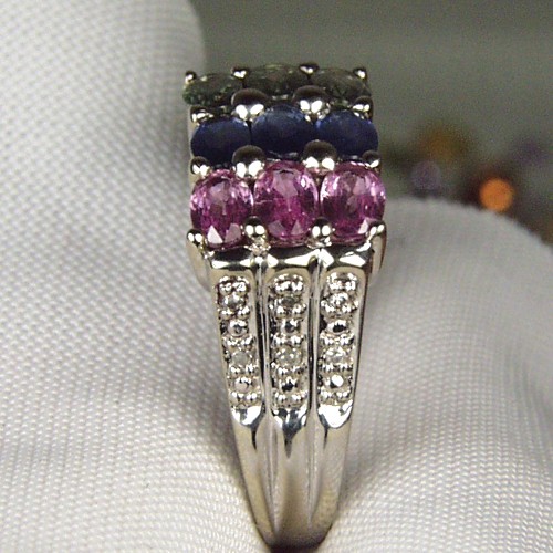NR Estate Ladies I4 KT Multi-Color Sapphire Ring  Litnon.com