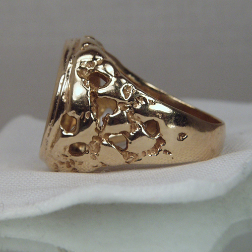 NR Estate 14kt Gold Ring 1/10th oz Kruggerand  Litnon.com