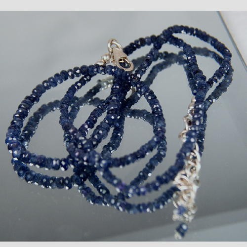 50 Carats Natural Ceylon Sapphire Bead Necklace  Litnon.com