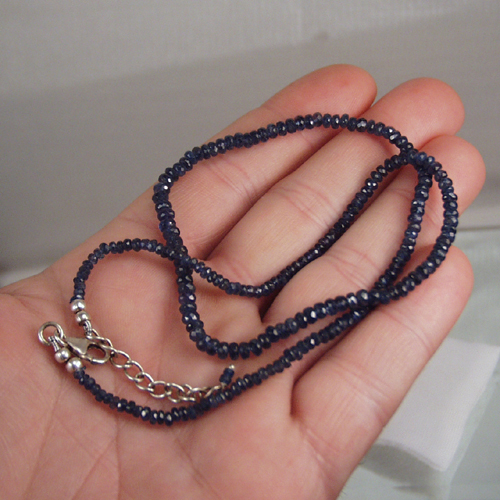 50 Carats Natural Ceylon Sapphire Bead Necklace  Litnon.com