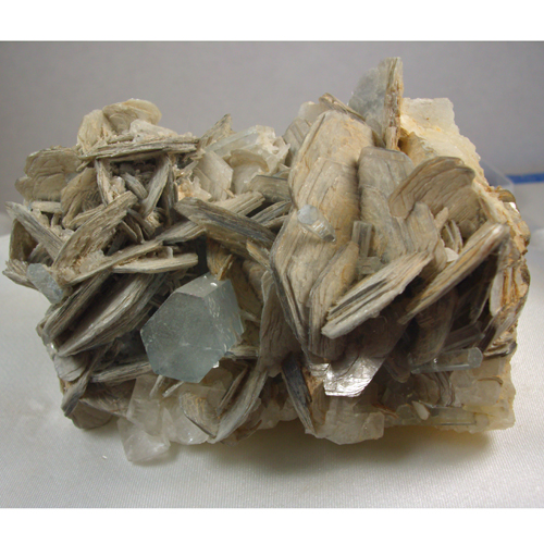 Collectors Quality Big Aquamarine and Muscovite Specimen Litnon.com