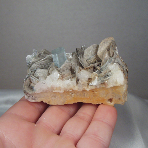 Collectors Quality Big Aquamarine and Muscovite Specimen Litnon.com