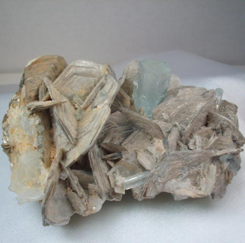 Collectors Quality Big Aquamarine and Muscovite Specimen Litnon.com