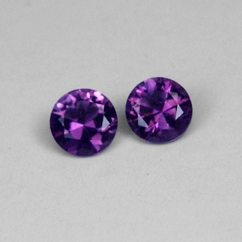 Top Cut and Color Brazilian Amethyst 4 mm Pair  Litnon.com