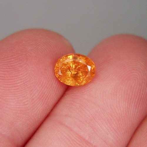 Bright Color True Mandarin Orange Spessartite Garnet GL Litnon.com