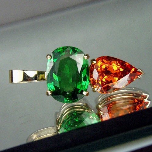 Museum Mandarin Spessartite Tsavorite Garnet Pendant Litnon.com