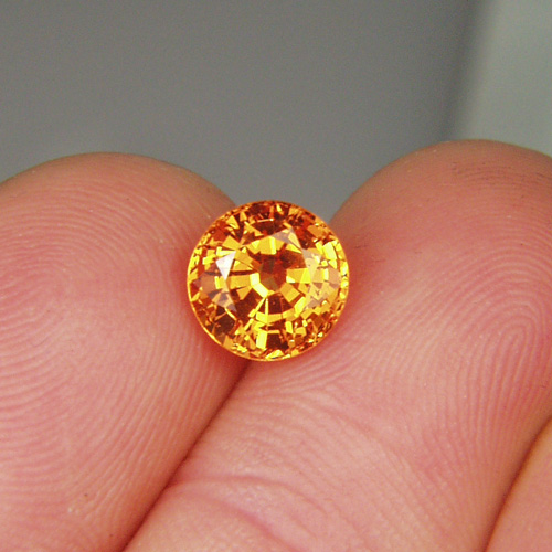 Neon Orange Best Mandarin Spessartite Garnet 3.25ct GL Litnon.com