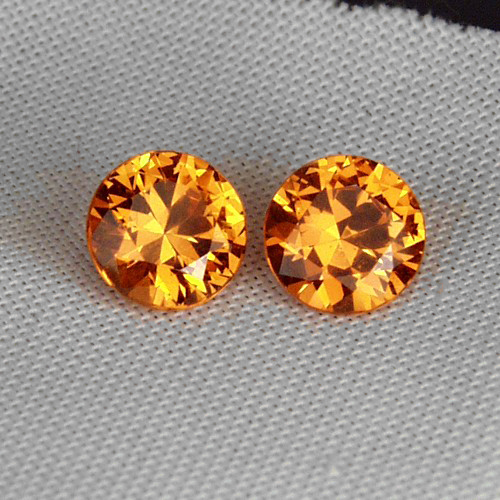 Special Color Best Mandarin Garnet Pair 4.84 ct tw  Litnon.com