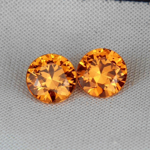 Special Color Best Mandarin Garnet Pair 4.84 ct tw  Litnon.com