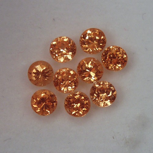 3.7 mm Mandarin Spessartite Garnet Lot 2.76 ct tw  Litnon.com