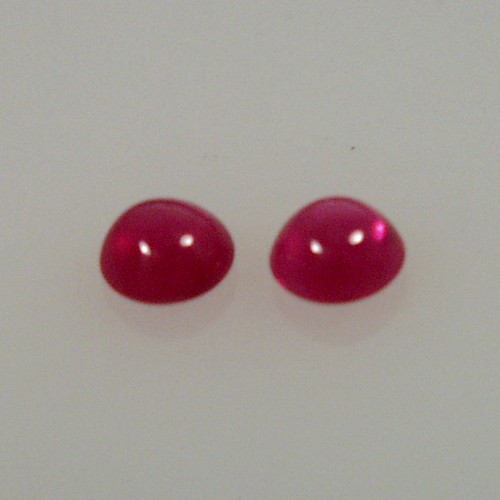 Fine Color Natural South East Asia Ruby Cab Pair 4mm  Litnon.com